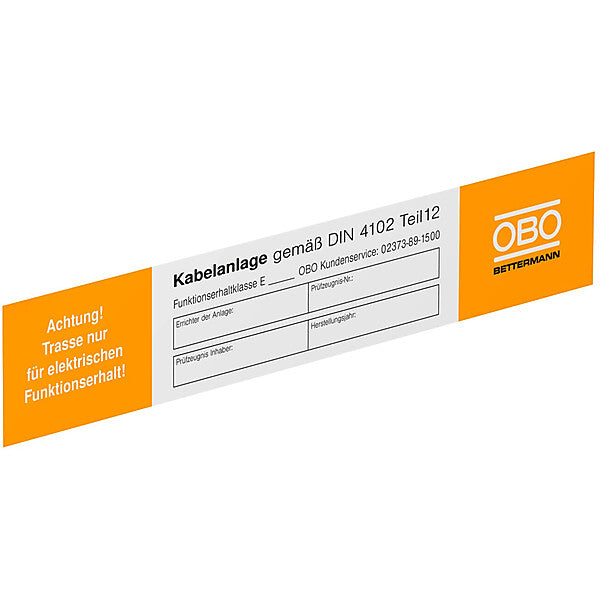 OBO Kennzeichnungsschild für Funktionserhalt KS-E DE